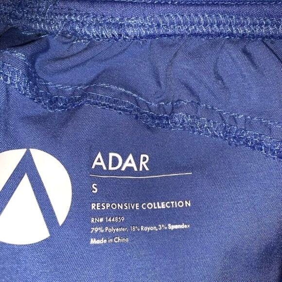 Adar Womens Scrub Set S In Blue Pro & Responsive Collections Polyester Blend V-N - Picture 13 of 14